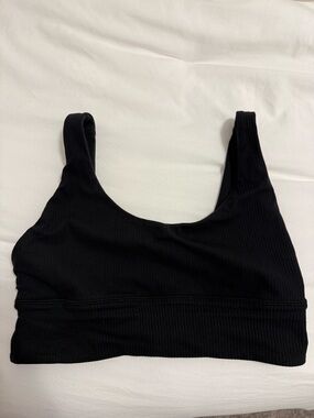lululemon athletica Black Ribbed Sports Bra
